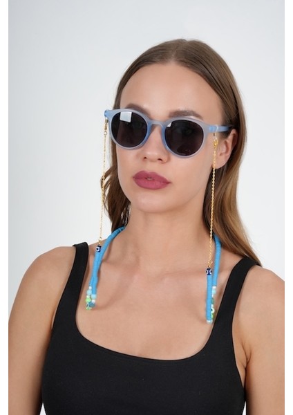 Fimo Renkli Gold Gözlük Zinciri - Kolye - Bileklik