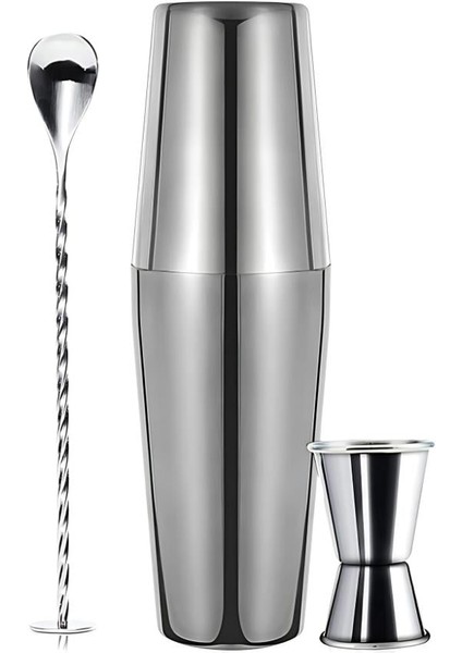 3 Parça Avantajlı Kokteyl Set Boston Shaker (750ml) indirimleri