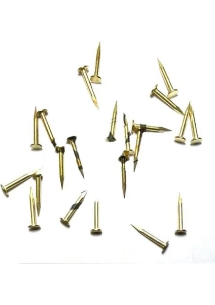 çınar ticaret klips, menteşe, ayağı çivisi 9mm çelik - sarı 100gr