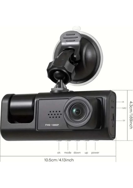çınar ticaret dv300 yeni 3 kameralı araç ıçi kayıt kamerası trafik recorder 2 ınç ıps ekran full hd 1080p fiyatları
