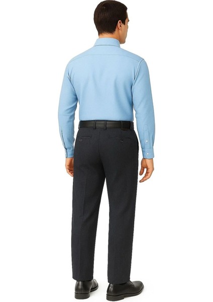 Rahat Kesim Klasik Likralı Pamuklu Erkek Baba Siyah Keten Pantolon modelleri