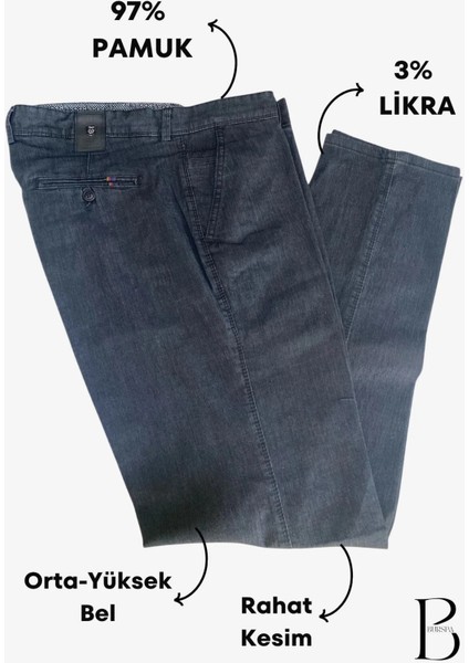 Rahat Kesim Klasik Likralı Pamuklu Erkek Baba Siyah Keten Pantolon fırsatları