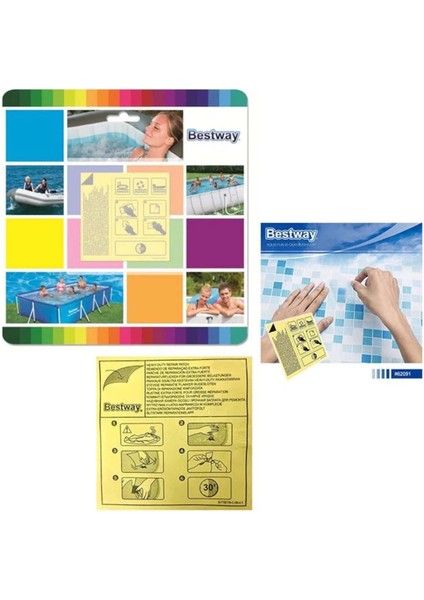 çınar ticaret bestway şişme ürünler ıçin tamir yaması 6,5 x 6,5 cm 62091