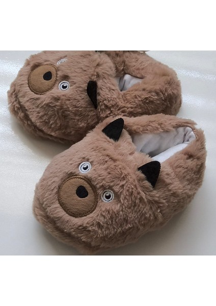 Köpek Figürlü Panduf Çocuk Ev Botu Kaydırmaz Taban Kışlık 42335