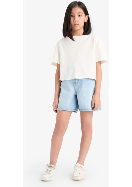 Kız Çocuk Jean Şort