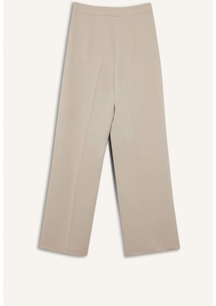 Standart Boy Kumaş Palazzo Pantolon Wide Leg Geniş Bol Paça Basic Düz Yüksek Bel C6402AX25SP