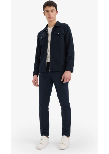 Jogger Pantolon Esnek Basic Düz Beli Bağcıklı Cepli Düz Paça