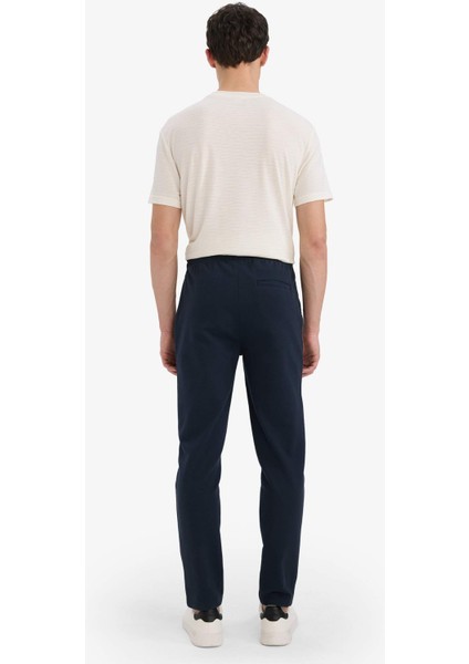 Jogger Pantolon Esnek Basic Düz Beli Bağcıklı Cepli Düz Paça