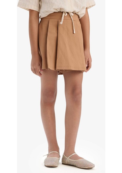 Kız Çocuk Gabardin Pileli Şort Etek E2648A825SM