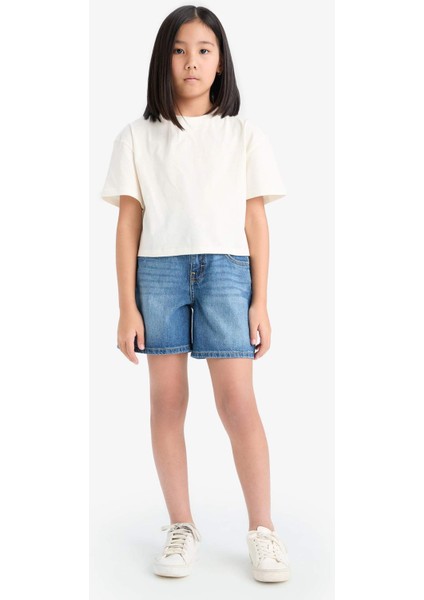 Kız Çocuk Jean Şort
