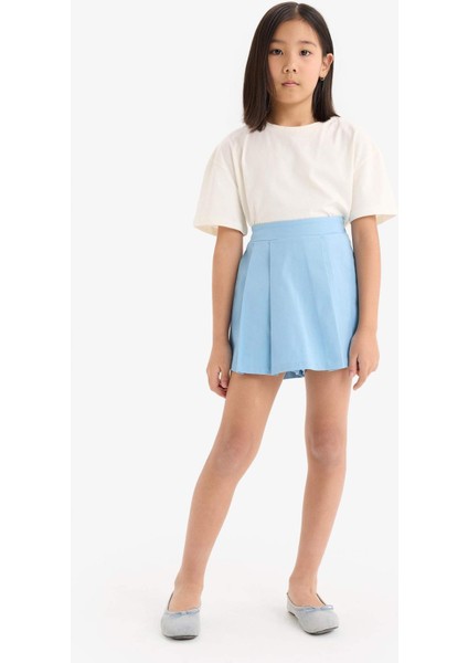 Kız Çocuk Gabardin Pileli Şort Etek E2648A825SM