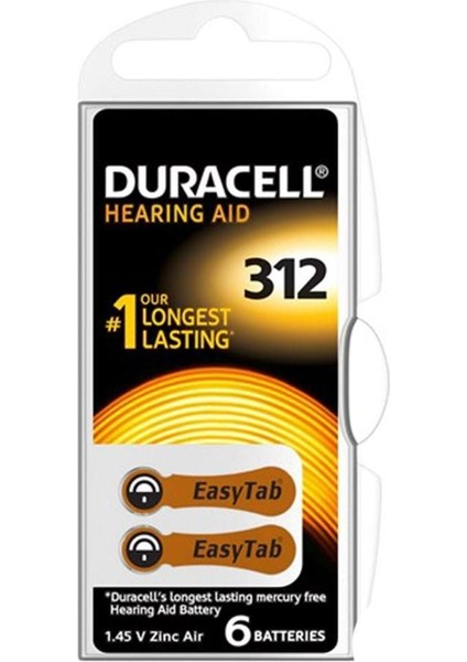 çınar ticaret duracell no:312 ışitme cihazı pili
