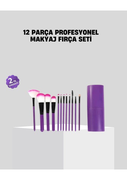 çınar ticaret 12’li profesyonel makyaj fırça seti ultra yumuşak sentetik kıllı