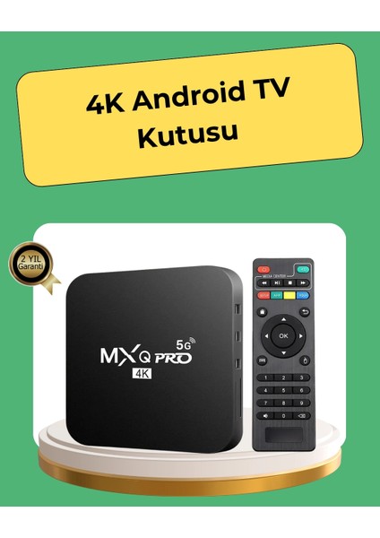 çınar ticaret 4k ultra hd tv box – 2gb ram, 16gb hafıza, android akıllı medya oynatıcı