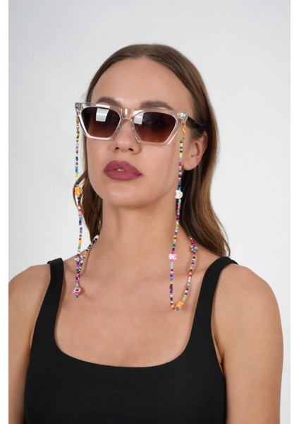 Fimo Köpekli Kum Boncuk Gözlük Zinciri - Kolye - Bileklik