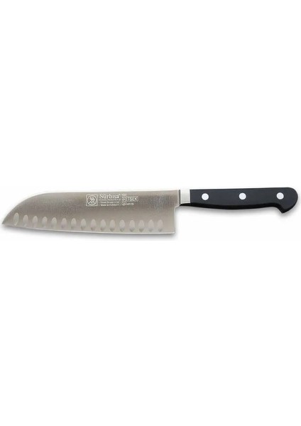 çınar ticaret eco lounge sürbısa 61950 - sıcak dövme oluklu santoku şef bıçağı 18 cm