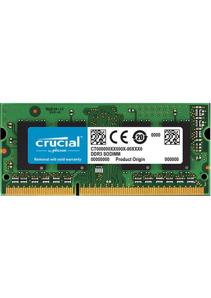çınar ticaret crucıal 8gb ddr3l 1600mhz cl11 notebook ram ct102464bf160b (1.35v)