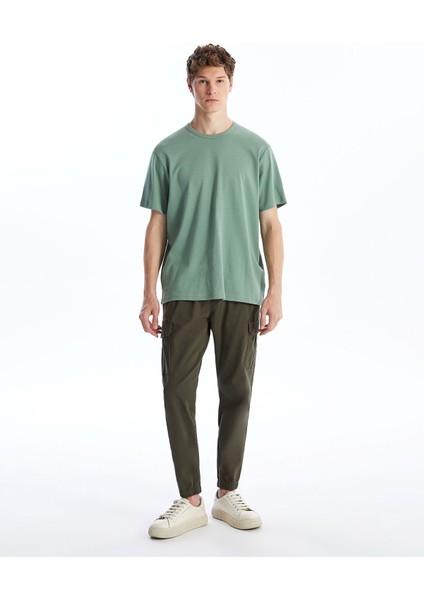 Yeni Sezon Standart Kalıp Gabardin Erkek Kargo Pantolon