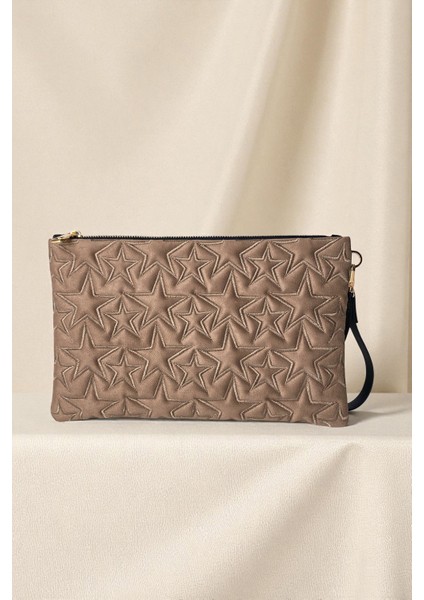 Yıldız Desenli Vizon Süet Portföy Çanta modelleri