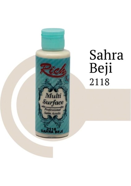 çınar ticaret rich multi surface 2118 sahra beji akrilik boya 120 cc