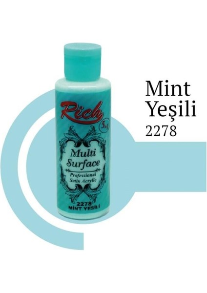çınar ticaret rich multi surface 2278 mint yeşili akrilik boya 120 cc