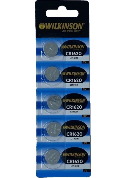 çınar ticaret wılkınson 1620 3v lityum düğme pil 5'li paket