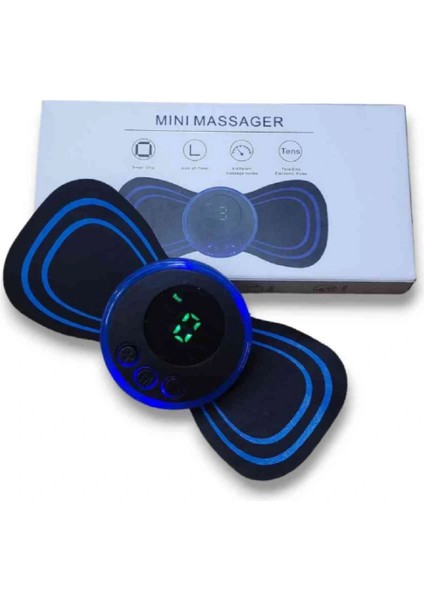 çınar ticaret 8 modlu mini şarjlı kelebek lcd ekran ems boyun omuz kol sırt elektrikli masaj bantı kas stimülatörü
