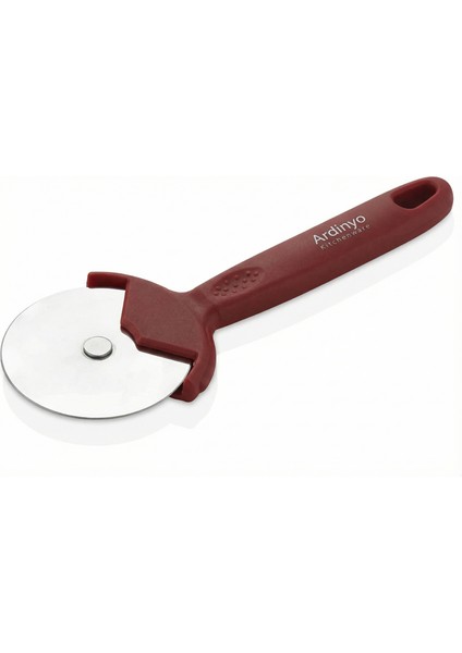 Ergonomik Paslanmaz Çelik Büyük Tekerlekli Pizza Kesici ve Hamur Bıçağı Mutfak Dilimleyici