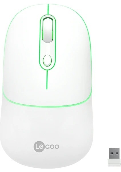 çınar ticaret lenovo lecoo ws210 kablosuz/bluetooth 1600dpı (şarj edilebilir) beyaz mouse