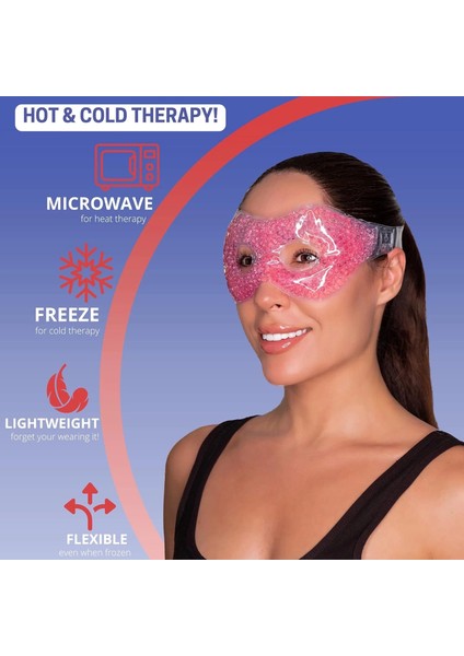 çınar ticaret pembe jel boncuklu göz maskesi, soğuk & sıcak kullanım rahatlatıcı terapi maskesi fiyatları