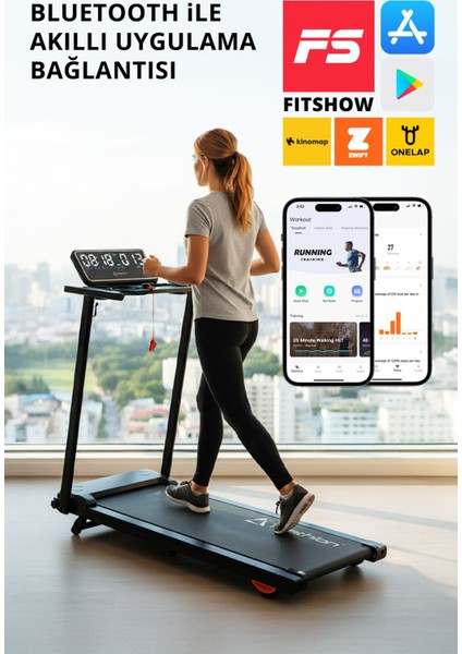 T-229 Katlanabilir Koşu ve Yürüyüş Bandı / LCD LED Ekran / Bluetooth ve Hoparlör / 2HP Güç / 10 Km Hız / Nabız Ölçme / Manuel Eğim / Kontrol Düğmesi fiyatları