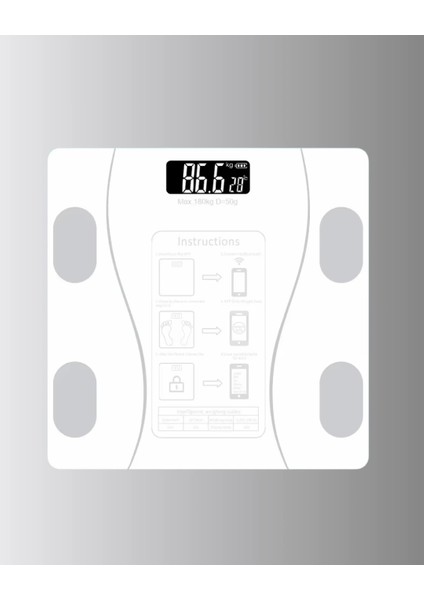 çınar ticaret bluetooth akıllı tartı – 8 fonksiyonlu dijital baskül, 180 kg kapasiteli indirimleri