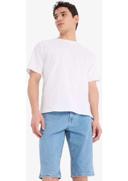 Regular Fit Jean Bermuda Şort A4805AX25SM
