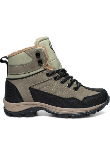 Lambırlend Garson Bot 980-7 Cilt Bej Kum Siyah Kaymaz Taban Kürklü Fermuarlı Kışlık Bot