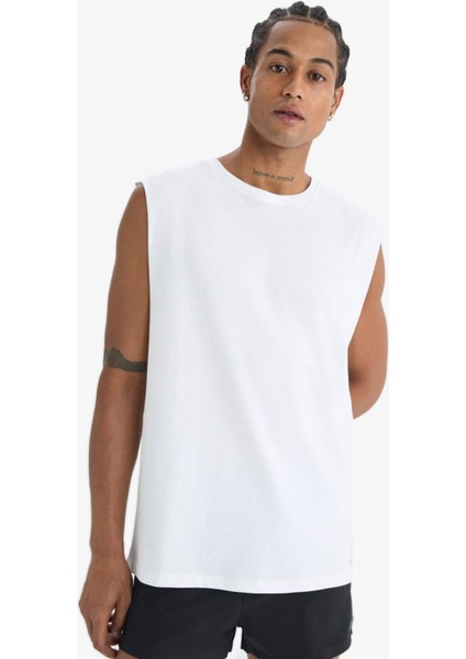 Boxy Fit Bisiklet Yaka Sporcu Atlet A1821AX25HS