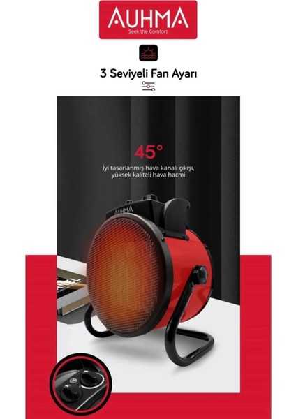 çınar ticaret ultra güçlü 3000 watt taşınabilir elektrikli portatif ısıtıcı soba sıcak hava üfleyen fan radyatör fiyatları