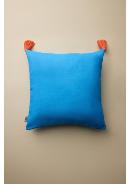 Color Think Baskılı Püsküllü Kırlent Kılıfı