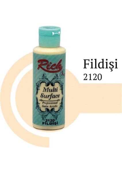 çınar ticaret rich multi surface 2120 fildişi akrilik boya 120 cc
