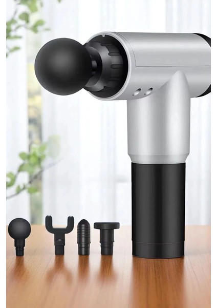 çınar ticaret yeni nesil masaj tabancası 4 başlıklı sporcu şarjlı kablosuz omuz bacak ayak renk seçilemez