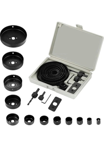 çınar ticaret 16 parça panç seti ağaç kesme testere matkap ucu takımı alçıpan tavan kesme