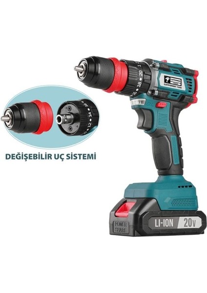 çınar ticaret cat power 1350 akülü vidalama makinesi 20 v 2,0 ah