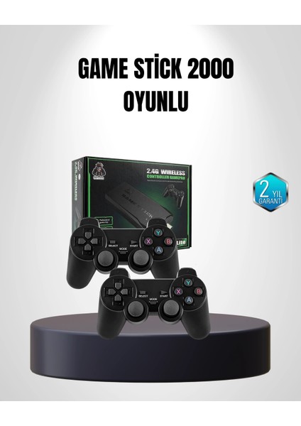 çınar ticaret 20000 oyunlu 4k retro game stick – kablosuz çift kollu atari konsolu