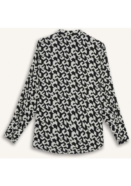 Regular Fit Desenli Uzun Kollu Gömlek