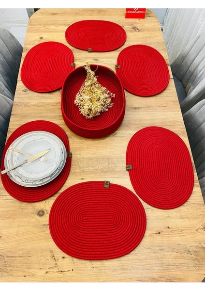 Jüt Hasır Amerikan Servis Oval Supla ve Sepet 7 Li fiyatları