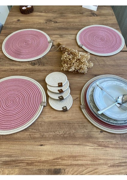 Jüt Hasır Amerikan Servis Supla ve Bardak Altı 8 Parça modelleri