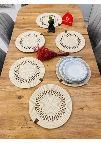 Jüt Hasır Amerikan Servis Supla 6 Parça