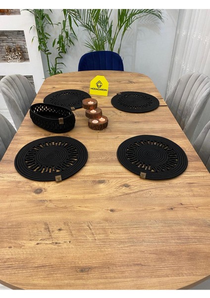 Jüt Hasır Amerikan Servis Supla ve Sepet 5 Parça modelleri