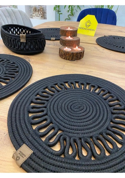 Jüt Hasır Amerikan Servis Supla ve Sepet 5 Parça fırsatları