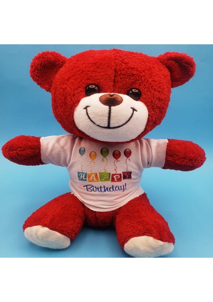 çınar ticaret happy birthday tişörtlü peluş kırmızı ayıcık modelleri