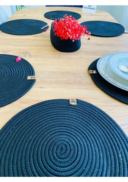 Jüt Hasır Amerikan Servis Supla ve Sepet 7 Parça modelleri